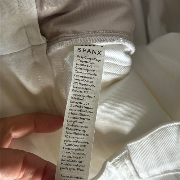 SPANX Stretch Twill Cropped Wide Leg White Pants -Size XS- NWT - Picture 12 of 12